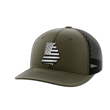 Georgia United Hats Hat Greater Half OD Green/Black Black Leatherette Georgia
